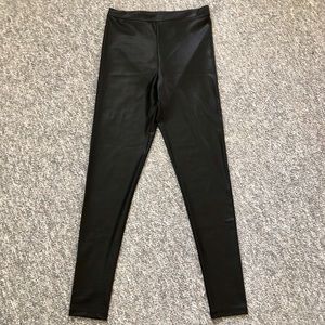 NWOT BP black pleather vegan leather leggings S